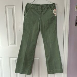 Joie pants Low Rise Wide leg Light Green Bellbottom Pants size 28 NWT